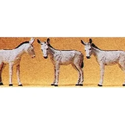 Preiser 10151 HO Animals - Donkeys Figures (Set of 3) - Your Source for Gaming Essentials* Outlet