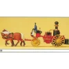 Preiser 30428 HO Horse Drawn Steam Fire Engine Wagon with Fire Man Figure - Your Source for Gaming Essentials*