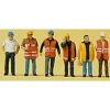 Preiser 10420 HO Modern Workmen Figures with Warning Vest (Set of 6) - Your Source for Gaming Essentials* Clearance