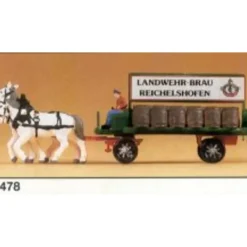 Preiser 79478 N Brewery Beer Wagon With Driver, Horses & Accessories - Your Source for Gaming Essentials* Discount