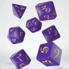 Dice>Q-Workshop Classic RPG Dice Set - Purple with Yellow (7 Pieces) - Your Source for Gaming Essentials