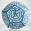 Dice>Q-Workshop D12 Hit Location Dice - Blue with White (1 Die) - Your Source for Gaming Essentials