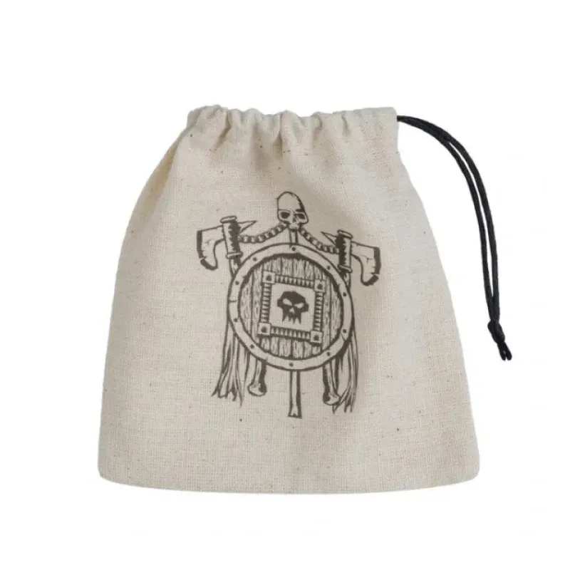 Dice>Q-Workshop Dice Bag - Orc Beige with Black - Your Source for Gaming Essentials