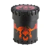 Dice>Q-Workshop Dice Cup - Flying Dragon Black with Red Leather - Your Source for Gaming Essentials