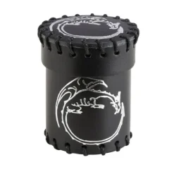 Dice>Q-Workshop Dragon Black Leather Dice Cup - Your Source for Gaming Essentials