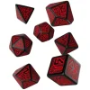 Dice>Q-Workshop Dwarven Dice Set Black with Red (7 Piece Set) - Your Source for Gaming Essentials