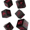 Dice>Q-Workshop Essential RPG Dice Set - Cyberpunk Red (6 Piece Set) - Your Source for Gaming Essentials