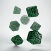 Dice>Q-Workshop Forest Dice Set 3D Green with Black Etches (7 Piece Set) - Your Source for Gaming Essentials