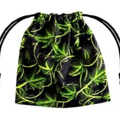 Dice>Q-Workshop Fullprint Forest Dice Bag - Black with Green - Your Source for Gaming Essentials
