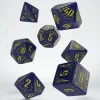 Dice>Q-Workshop Galactic Dice Set: Navy Blue with Yellow (7 Polyhedral Dice) - Your Source for Gaming Essentials
