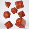 Dice>Q-Workshop Pathfinder Age of Ashes Dice Set (7 Piece Set) - Red with Orange - Your Source for Gaming Essentials
