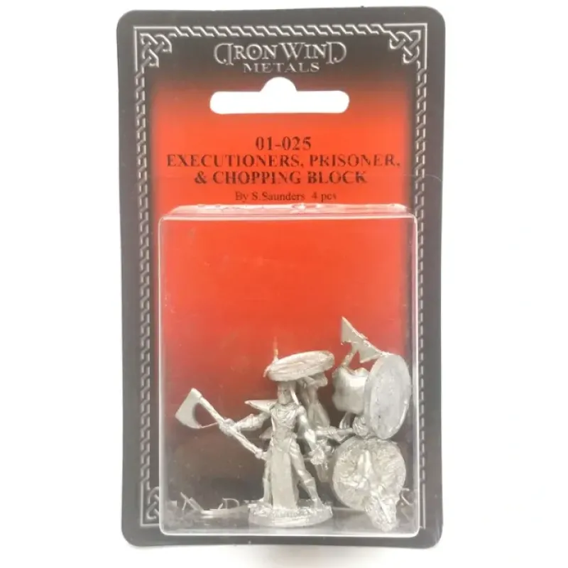 Tabletop Miniatures-Ral Partha 2 Executioners, Prisoner, and Chopping Block #01-025 Unpainted Metal - Your Source for Gaming Essentials