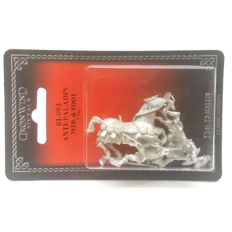 Tabletop Miniatures-Ral Partha Anti-Paladin Set, Mounted and on Foot (2) #01-093 Unpainted Metal - Your Source for Gaming Essentials
