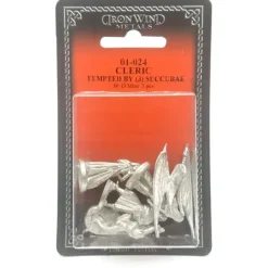 Tabletop Miniatures-Ral Partha Cleric Tempted By Three Succubae #01-024 Unpainted RPG Metal Figure - Your Source for Gaming Essentials