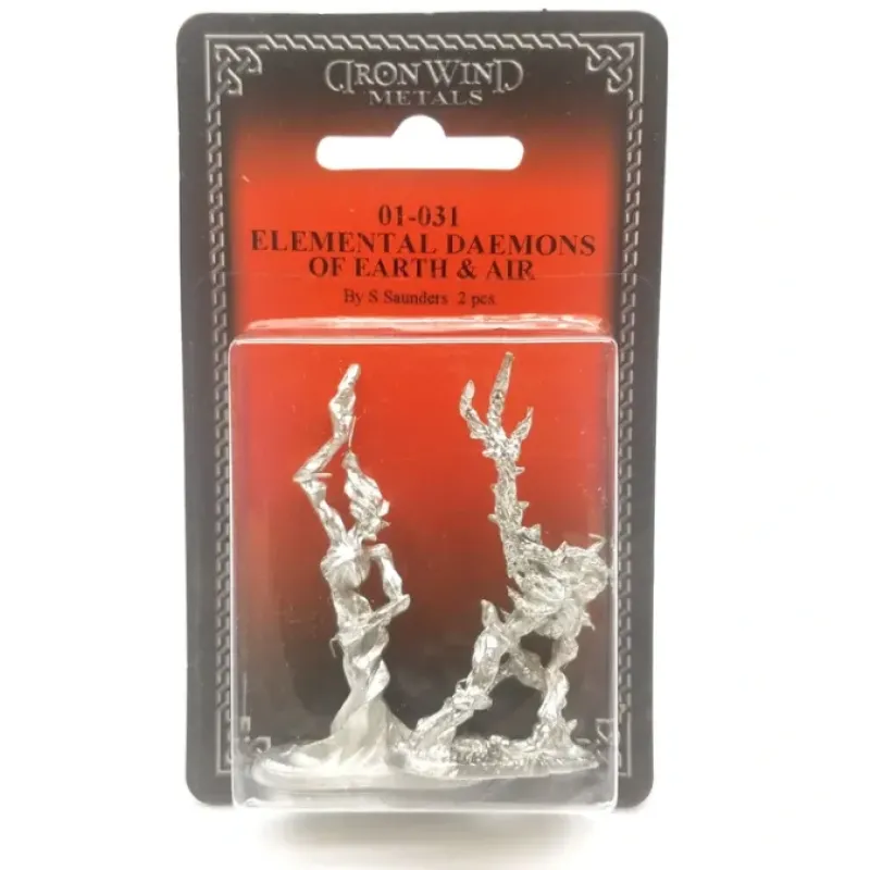 Tabletop Miniatures-Ral Partha Elemental Daemons - Earth and Air (2) #01-031 Unpainted Metal Figures - Your Source for Gaming Essentials