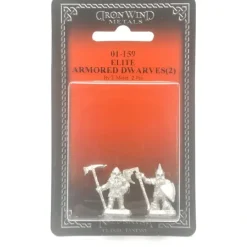 Tabletop Miniatures-Ral Partha Elite Armored Dwarf Guards (2 Pieces) #01-159 Unpainted Metal Figure - Your Source for Gaming Essentials
