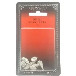 Tabletop Miniatures-Ral Partha Giant Rats (6 Pieces) #RP-052 Unpainted Metal Miniature Rodent Minis - Your Source for Gaming Essentials
