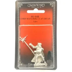 Tabletop Miniatures-Ral Partha Lord Maverik, Clan Bear 01-048 Unpainted Classic Fantasy Metal Figure - Your Source for Gaming Essentials