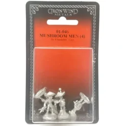 Tabletop Miniatures-Ral Partha Mushroom Men (4 Pieces) 01-046 Unpainted Classic Fantasy Metal Figure - Your Source for Gaming Essentials