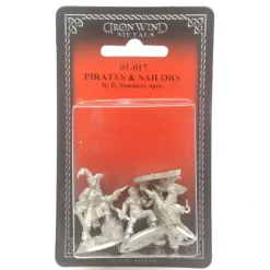 Tabletop Miniatures-Ral Partha Pirates and Sailors (4 Pieces) #01-017 Unpainted Fantasy Metal Figure - Your Source for Gaming Essentials