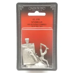 Tabletop Miniatures-Ral Partha Sinbad on Flying Carpet 01-190 Unpainted Classic Fantasy Metal Figure - Your Source for Gaming Essentials