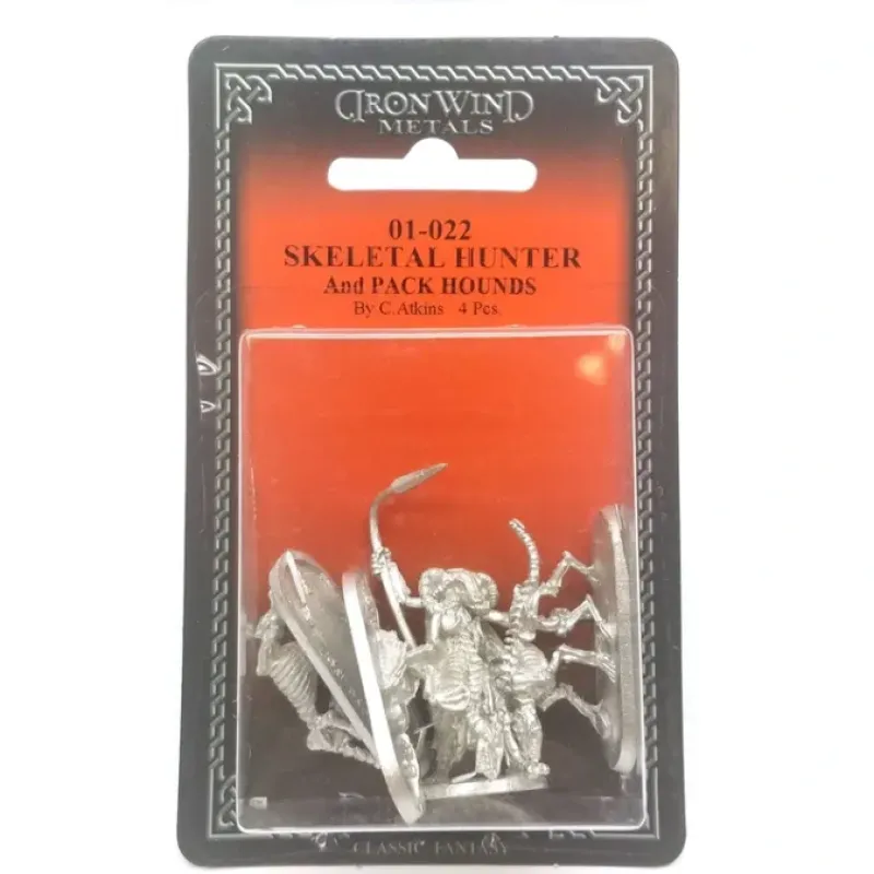 Tabletop Miniatures-Ral Partha Skeletal Hunter and Three Pack Hounds #01-022 Unpainted Metal Figure - Your Source for Gaming Essentials