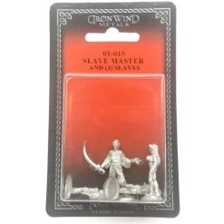 Tabletop Miniatures-Ral Partha Slave Master and Three Slaves #01-015 Unpainted Fantasy Metal Figure - Your Source for Gaming Essentials