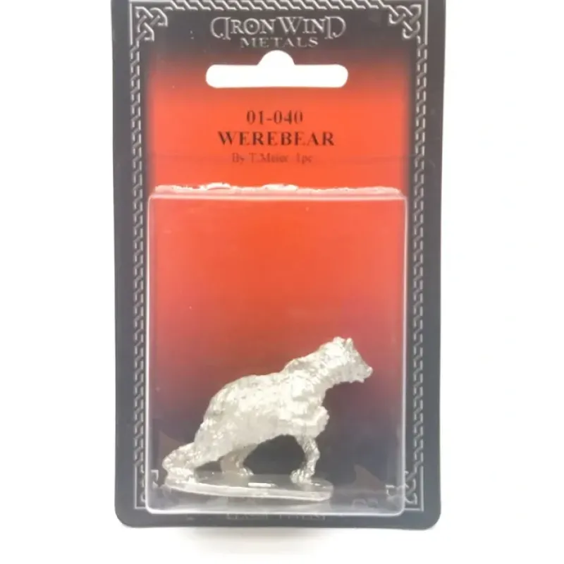 Tabletop Miniatures-Ral Partha Werebear #01-040 Unpainted Classic Fantasy RPG D&D Metal Figure - Your Source for Gaming Essentials