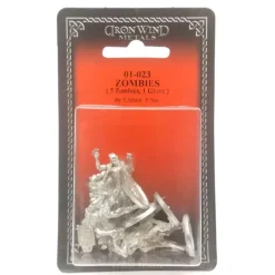 Tabletop Miniatures-Ral Partha Zombie Pack with 4 Zombies and a Grave #01-023 Unpainted Metal Figure - Your Source for Gaming Essentials