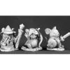 Tabletop Miniatures-Reaper Miniature Mouslings: (3) Wizard, Archer, Warrior #03529 Dark Heaven Metal - Your Source for Gaming Essentials