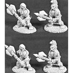 Tabletop Miniatures-Reaper Miniatures 4 Dwarven Fanatics 06045 Dark Heaven Army Pack Unpainted Mini - Your Source for Gaming Essentials
