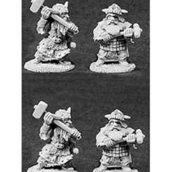 Tabletop Miniatures-Reaper Miniatures 4 Dwarven Hammers 06020 Dark Heaven Army Pack Unpainted Mini - Your Source for Gaming Essentials