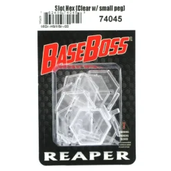 Tabletop Miniatures-Reaper Miniatures 1 Inch Transparent Slotted Hex (10 bases 10 pegs) #74045 - Your Source for Gaming Essentials