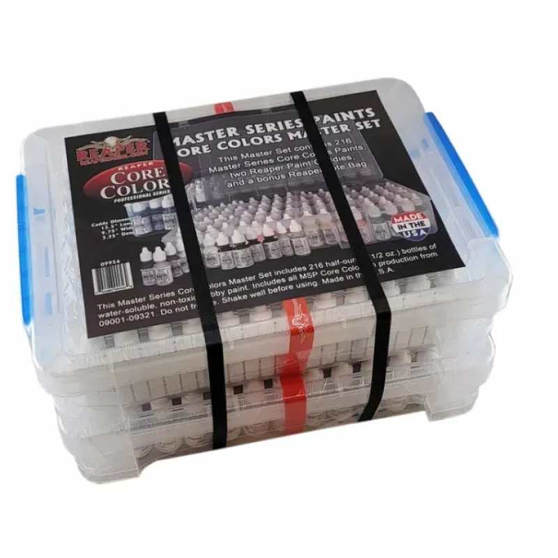 Tabletop Miniatures-Reaper Miniatures #09956 Master Series Paint Core Colors Master Set, 216 Colors (09001-09321) - Your Source for Gaming Essentials