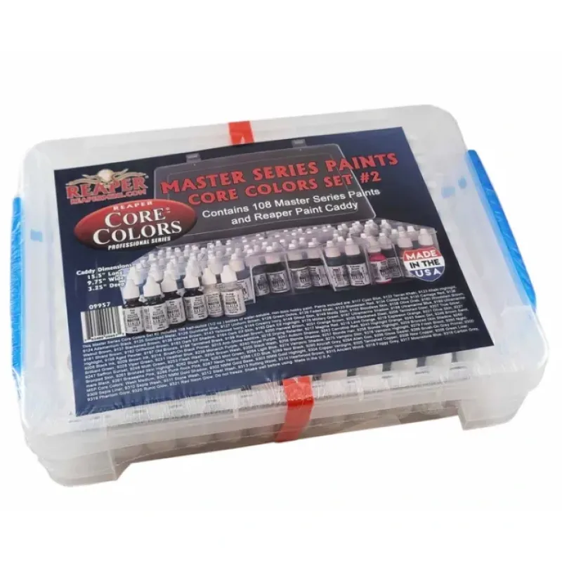 Tabletop Miniatures-Reaper Miniatures #09957 Master Series Paints Core Colors Set #2, 108 Colors (09117-09321) - Your Source for Gaming Essentials