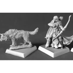 Tabletop Miniatures-Reaper Miniatures Adowyn & Leryn (Iconic Hunter & Wolf) #60181 Pathfinder - Your Source for Gaming Essentials