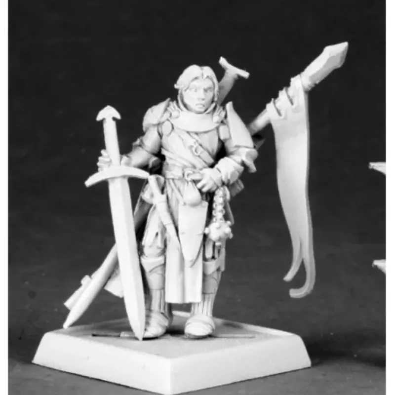 Tabletop Miniatures-Reaper Miniatures Alain, Iconic Cavalier #60045 Pathfinder Miniatures Unpainted - Your Source for Gaming Essentials