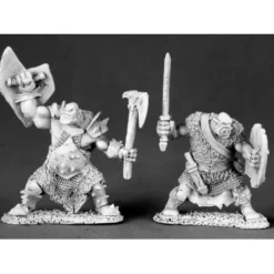 Tabletop Miniatures>Reaper Miniatures Black Orc Warriors (2 Pcs) #03489 Dark Heaven Unpainted Metal - Your Source for Gaming Essentials
