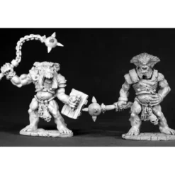 Tabletop Miniatures>Reaper Miniatures Bugbear Warriors (2) 02469 Dark Heaven Unpainted Metal Figures - Your Source for Gaming Essentials