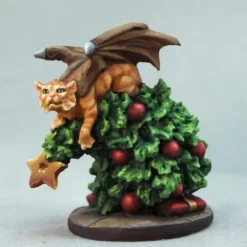 Tabletop Miniatures>Reaper Miniatures Cat Dragon in Tree (2019) #01640 Unpainted Bones USA Plastic Mini - Your Source for Gaming Essentials