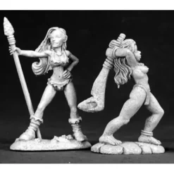 Tabletop Miniatures>Reaper Miniatures Cave Girls (2 Pieces) #03303 Dark Heaven Unpainted Metal - Your Source for Gaming Essentials