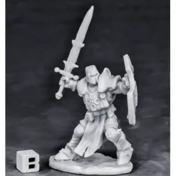 Tabletop Miniatures>Reaper Miniatures Crusader Champion (Attacking)#77550 Bones Unpainted Plastic - Your Source for Gaming Essentials