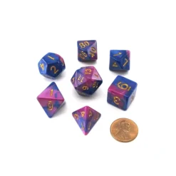 Dice>Reaper Miniatures Dual Pizza Dungeon Dice - Purple & Blue - Your Source for Gaming Essentials