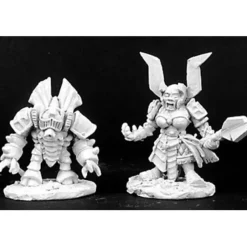 Tabletop Miniatures>Reaper Miniatures Duergar Cleric and Golem #02988 Dark Heaven Unpainted Metal - Your Source for Gaming Essentials