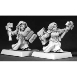 Tabletop Miniatures>Reaper Miniatures Dwarf Valkyries (9) #06211 Warlord Army Pack Unpainted Mini - Your Source for Gaming Essentials