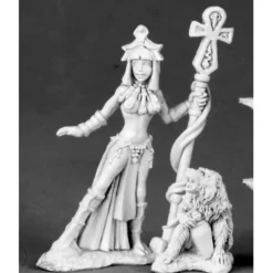Tabletop Miniatures>Reaper Miniatures Egyptian Priestess and Baboon 03506 Dark Heaven Unpainted Mini - Your Source for Gaming Essentials