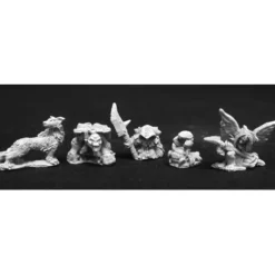 Tabletop Miniatures>Reaper Miniatures Familiars I (5) #14041 Warlord Unpainted RPG D&D Mini Figure - Your Source for Gaming Essentials
