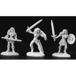 Tabletop Miniatures>Reaper Miniatures Female Barbarians (3 Pcs) #03448 Dark Heaven Unpainted Metal - Your Source for Gaming Essentials