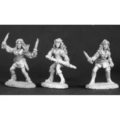 Tabletop Miniatures>Reaper Miniatures Female Rogues (3 Pcs) #03297 Dark Heaven Unpainted Metal - Your Source for Gaming Essentials