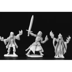 Tabletop Miniatures>Reaper Miniatures Fire Wizards (3 Pcs) #03454 Dark Heaven Unpainted Metal - Your Source for Gaming Essentials